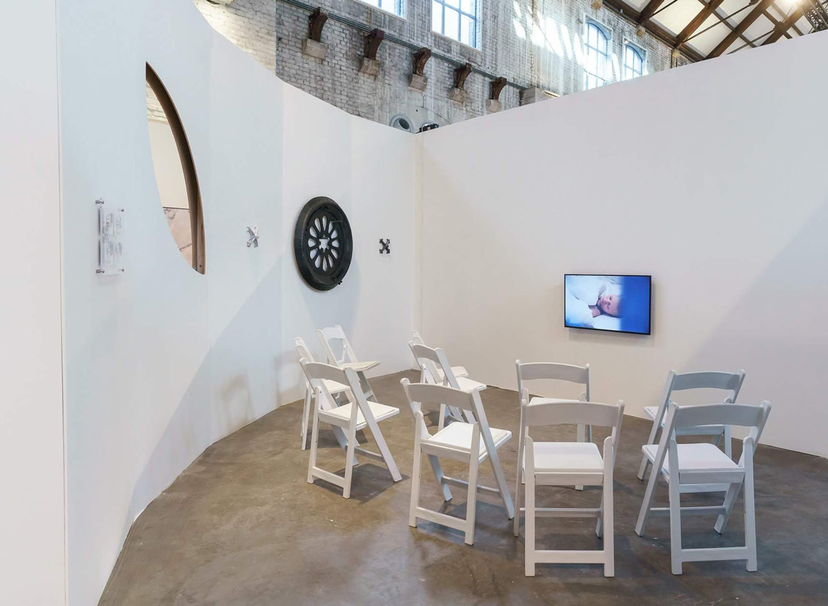 The Firewall Grove, recruitment installation view, Unfair, Zuiveringshalwest Westerpark Amsterdam